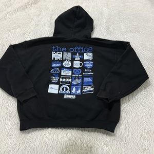 The office men’s black warm hoodie size large